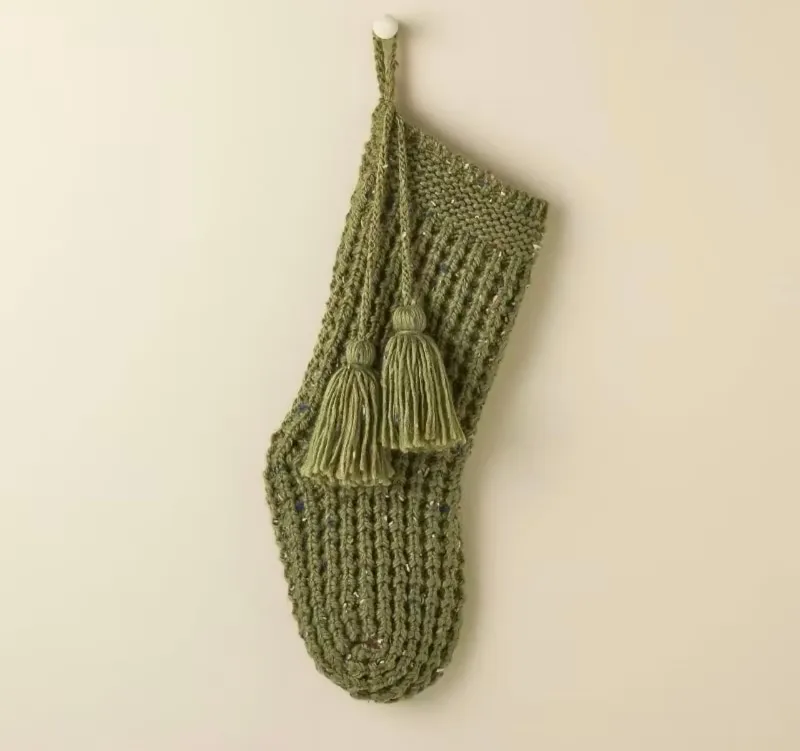 Photo 1 of Confetti Fleck Waffle Knit Christmas Stocking Sage - Hearth & Hand ? with Magnolia: Farmhouse Holiday Decor, 20"