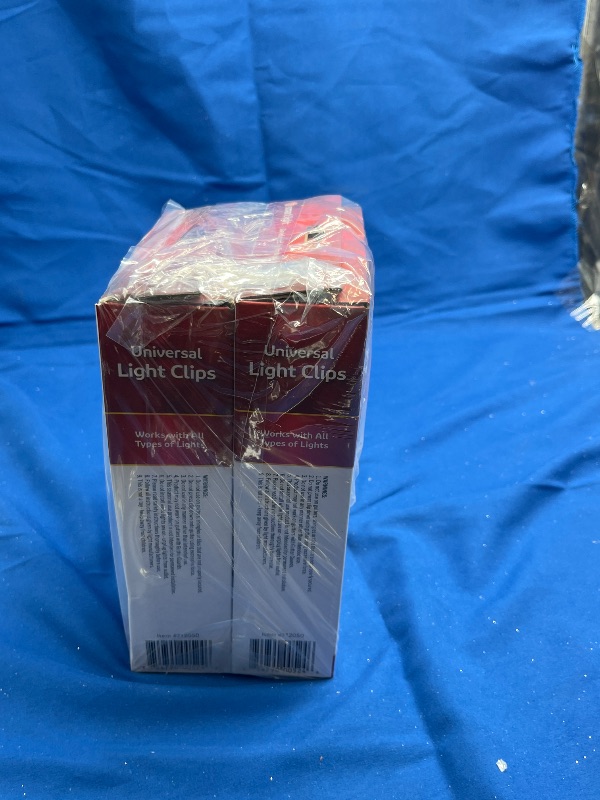 Photo 1 of 3.5 in. Clear Outdoor Universal Christmas Light Clips, Set of 50