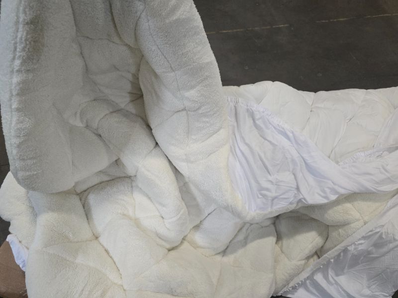 Photo 1 of Mattress Topper California King for Back Pain Thick Mattress Pad Cover Sherpa Plush Pillow Top Down Alternative Fill Mattress Cover with 8-22 Inch Deep Pocket