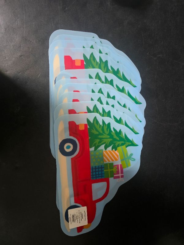 Photo 1 of 10 Pack Christmas Figural Truck Placemat - Wondershop™