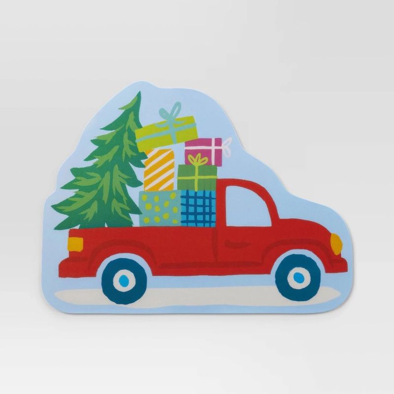 Photo 1 of 10 Pack Christmas Figural Truck Placemat - Wondershop™