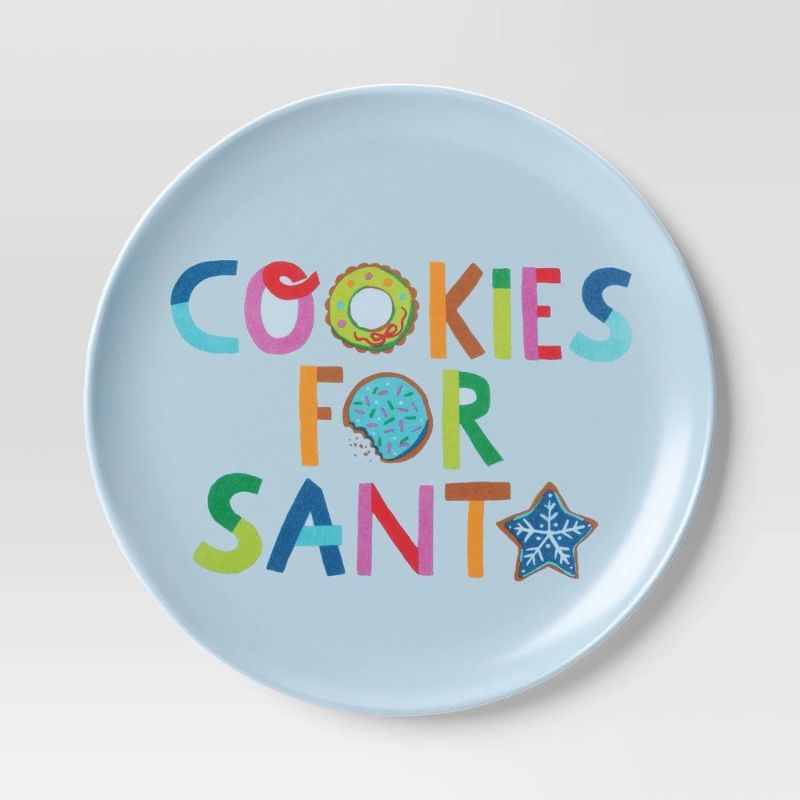 Photo 1 of 5 Pack 10" Christmas Cookies for Santa Dinner Plate Blue - Wondershop™