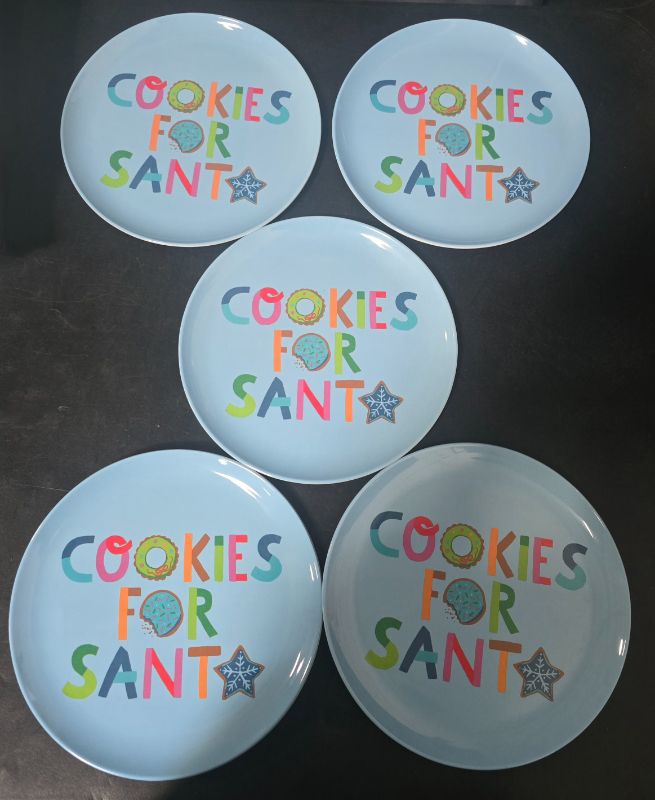 Photo 1 of 5 Pack 10" Christmas Cookies for Santa Dinner Plate Blue - Wondershop™