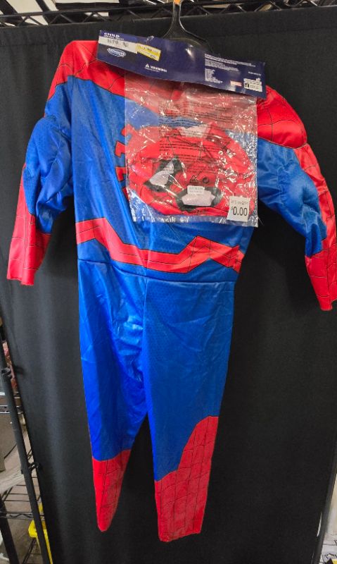 Photo 1 of Small Spiderman Kid's Reflective Muscle Jumpsuit Halloween Costume