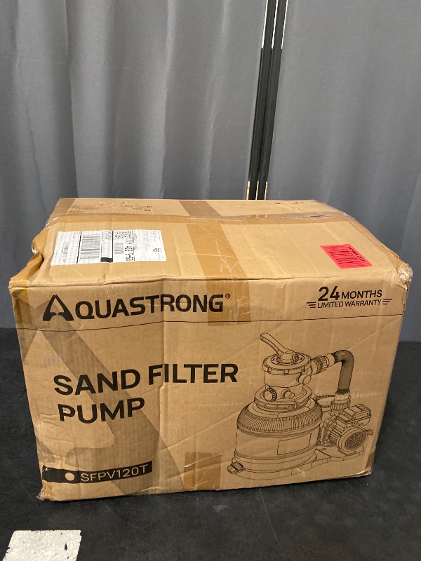 Photo 1 of AQUASTRONG 16in Sand Filter Pump for Above Ground Pool with Timer, 3/4 HP Pool Pumps Above Ground 3800 GPH for Pools up to 16000 GAL, Pool Filter with 6-Way Valve, Improved Circulation and Filtration