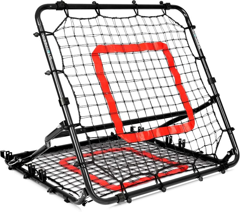 Photo 1 of Baseball Softball Rebounder Net, Pitch Back Rebound Net,Soccer Rebound Net, Fielding Rebounder,Double Sided Adjustable Multi-Sports Pitching Rebound Net for Throwing Practice