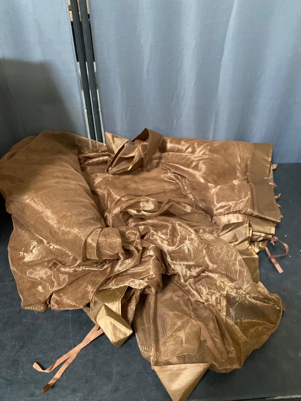 Photo 1 of Gazebo Universal Replacement Mosquito Netting,10' x 12' Outdoor Canopy Net Screen 4-Panel Sidewall Curtain, with Zippers?Excluding Gazebo (Brown)