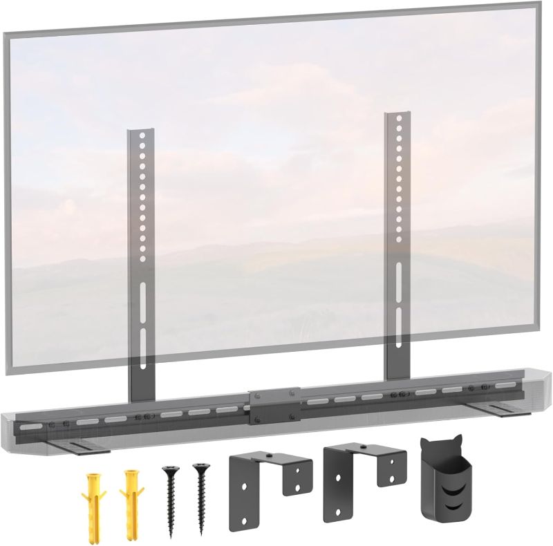 Photo 1 of Soundbar TV Mount for Samsung Soundbar TV Mounts HW-Q990C HW-Q990D Q930C HW-Q930B HW-Q930D and More - Height Adjustable Bracket for Samsung Sound bar Mounting WR Speaker Wall Mounts & Remote Holder