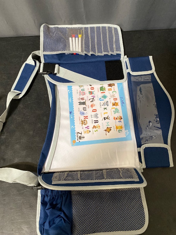 Photo 1 of Kids Travel Tray for Car - Car Seat Tray for Kids Travel, Road Trip Essentials Must Haves - Carseat Table Roadtrip Activities - Toddler Lap Desk Organizer for Airplane - Kids Travel Essentials