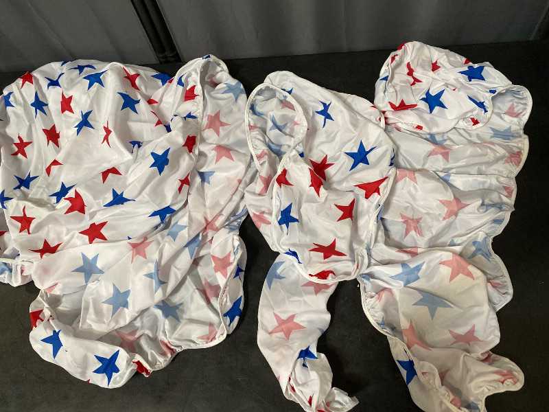 Photo 1 of 3Pcs Patriotic Picnic Table Cover with Bench Covers Star Camping Essentials Waterproof Elastic Rectangle 6 Ft Tablecloth for 4th of July Independence Day, 72" x 30