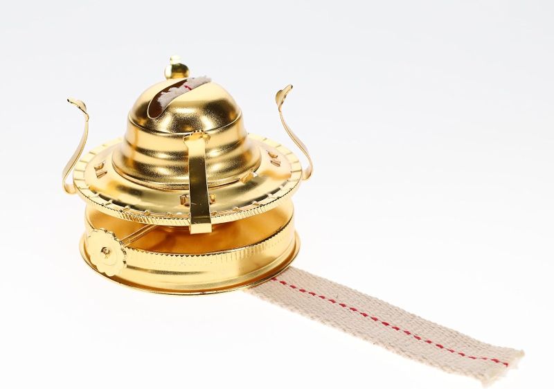 Photo 1 of B&P Lamp® #2 Kerosene Lamp Burner for Mason Jars and Fruit Jars to DIY Oil Lamp (Brass)