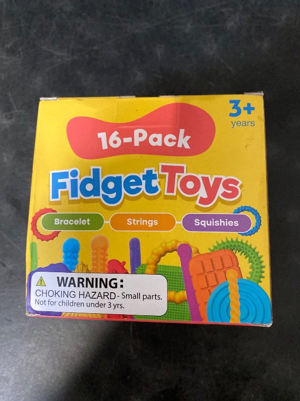 Photo 1 of Sensory Texture Toys for Autistic Kids: 16 Pack Super Soft & Textured Sensory Fidget Toys for Autistic Children Special Needs | Autism Stretchy Toys for Kids 3+ Year Old | ADHD Toys Bulk