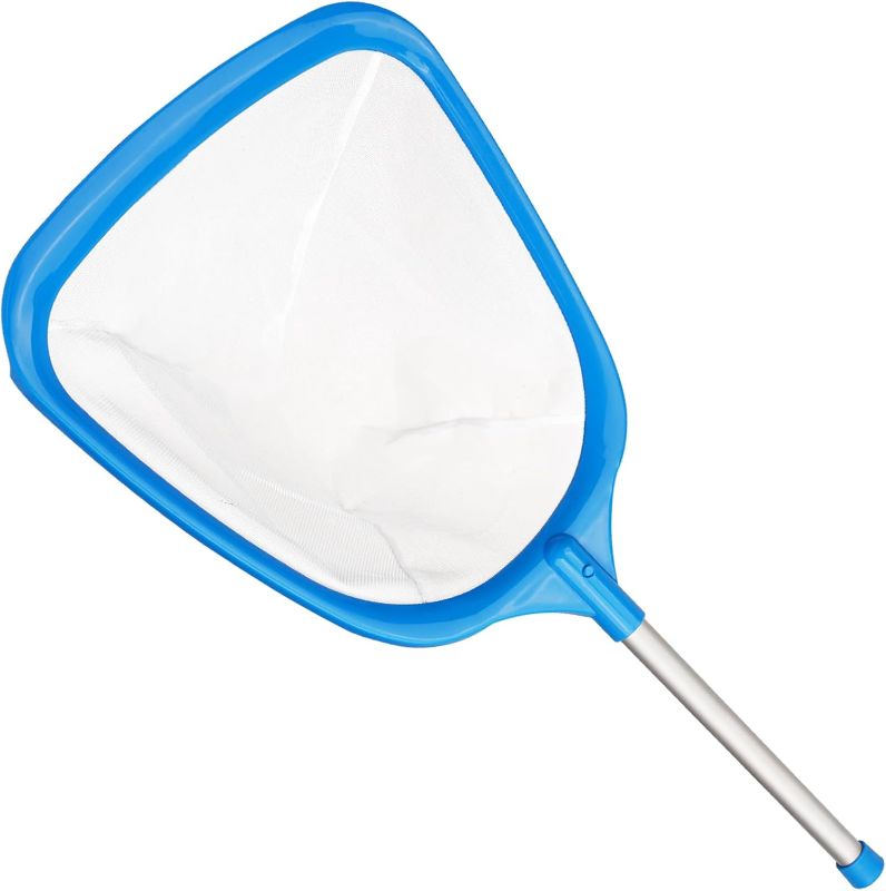 Photo 1 of Hot Tub Skimmer Spa Net with 12'' Aluminum Pole Ultra Fine Mesh Net Handy Leaf Skimmer for Small Above Ground Pools Pick Up Fine Debris Lightweight Net
