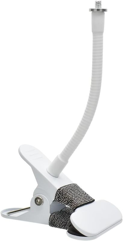 Photo 1 of Clip Mount for Ring, Blink, Eufy, Google Nest, Wyze, and Arlo Indoor Outdoor Cameras, 15cm Gooseneck Arm, Flexible Adjustment, Strong Clamp, White