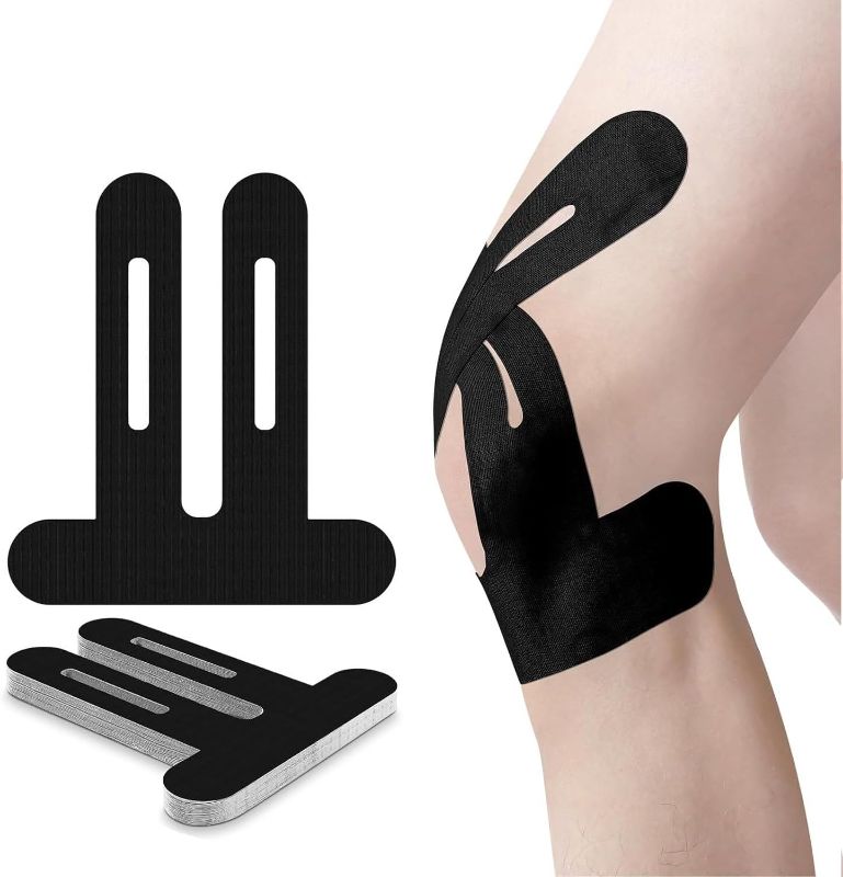 Photo 1 of Precut Kinesiology Knee Tape Hypoallergenic Athletic for Knee Pain Knee Tape for Knee Pain Relief Pre Cut Knee Support & Stability, Pain Relief – Breathable