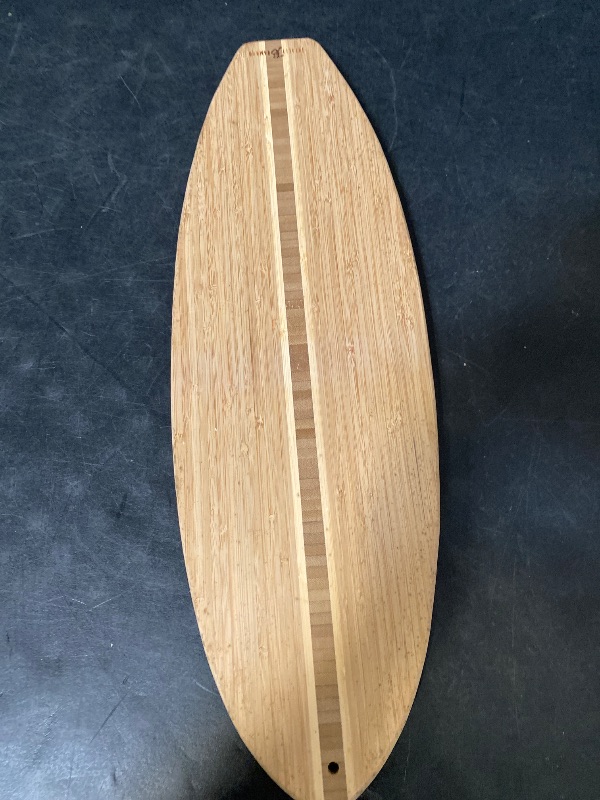 Photo 1 of Totally Bamboo Lil' Surfer Surfboard Shaped Bamboo Serving and Cutting Board, 14-1/2" x 6