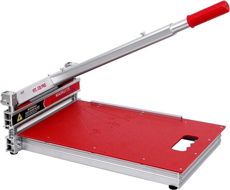 Photo 1 of 13" Laminate Floor Cutter – 17mm Manual Vinyl Plank Cutter for LVP, SPC, WPC, Bamboo & Engineered Wood | Dust-Free Flooring Cutter Tool with 0°-45° Adjustable Angle & Tungsten Steel Blade