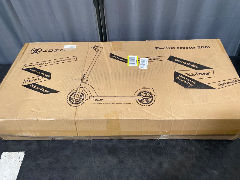Photo 1 of Electric Scooter with Seat ZD06, 800W Peak Motor, 20 Mile Range & 15.5 Mph, Key Start, Foldable E-Scooter with Carry Basket for Pets & Cargo, Electrically-Powered Motor Scooters