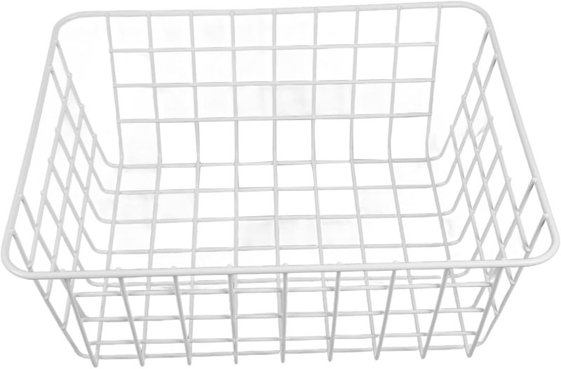 Photo 1 of Iron Wire Basket Fruit Basket for Refrigerator Snack Storage Easy to Carry Home Decor