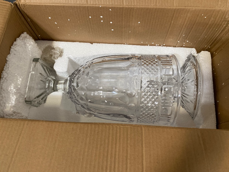 Photo 1 of 1.3 Gallon Glass Beverage Dispenser with Spigot Glass Drink Dispenser for Parties Wide Mouth Juice Beverage Server for Wedding Party Bar Leak Proof Beverage Dispenser