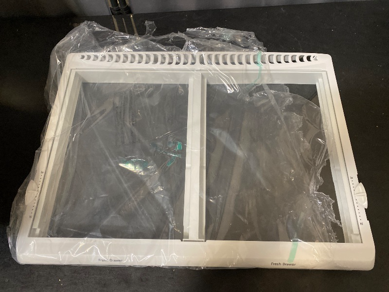 Photo 1 of UPGRADED 240364787 Refrigerator Crisper Drawer Cover with 240350608 Crisper Glass Replacement Compatible with Frigidaire kenmore Refrigerator Drawer Replacement, Fridge Crisper Pan Drawer Cover