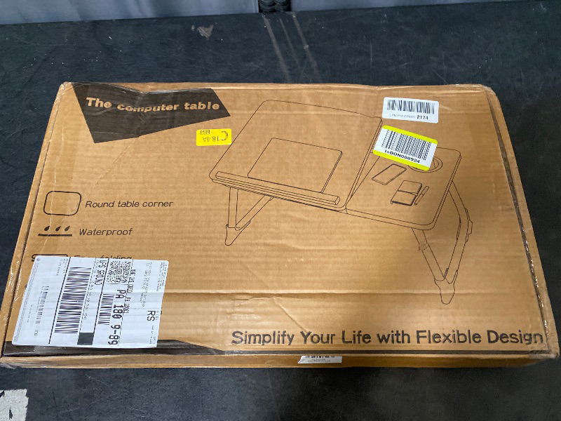 Photo 1 of Adjustable Laptop Desk for Bed,Bed Table for Laptops,Laptop Stand for Beds,Lap Desk Foldable Bed Desk for Laptops and Writing,Portable Beds Tray Table with Cup Holder