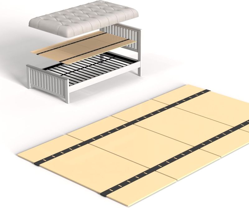Photo 1 of Heavy Duty Thick Folding Box Spring, Mattress Supporting Wood Floor, Foldable Box Spring, Bed Support Slats, 60"x30"