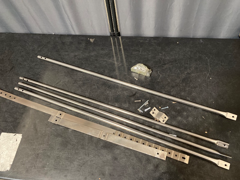 Photo 1 of Galvanized Steel Chimney Support Kit for 6-15" Diameter Pipe - includes Fix Rings, Rods, Brackets, Gloves, and Installation Tools - Easy Install, Rust Resistant, Wind & Snow Stability