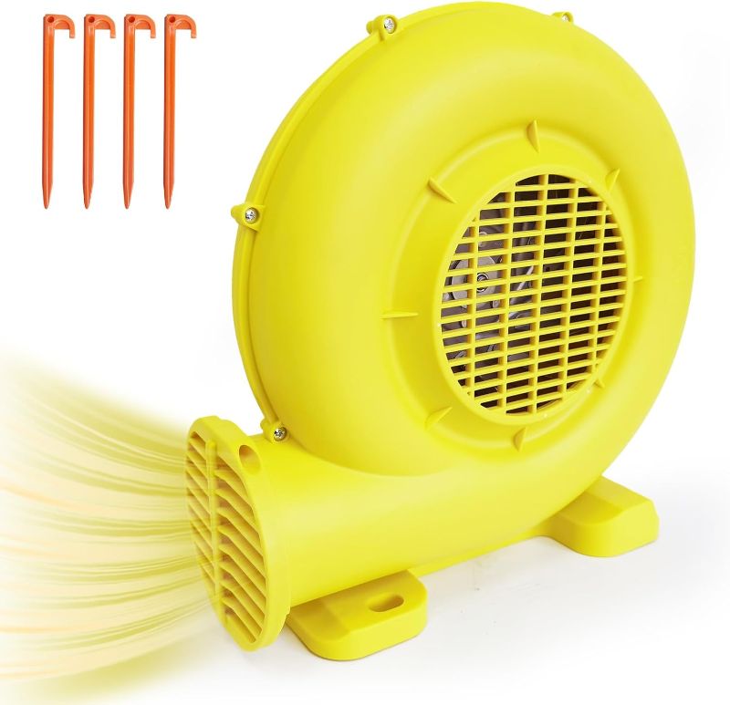 Photo 1 of Bounce House Blower, 380W 0.51HP Powerful Inflatable Blower Portable Air Pump for Inflatables, Bubble House, Jump Slides, Water Slide, Inflatable Castle