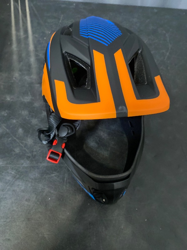 Photo 1 of ROCKBROS Kids Full Face Helmet Kids Bike Helmets Lightweight Toddler Mountain Bike Helmet Detachable for MTB BMX Skating Cycling Scooter Safety Bicycle Helmets for Youth Child Boys Girls Ages 3-16