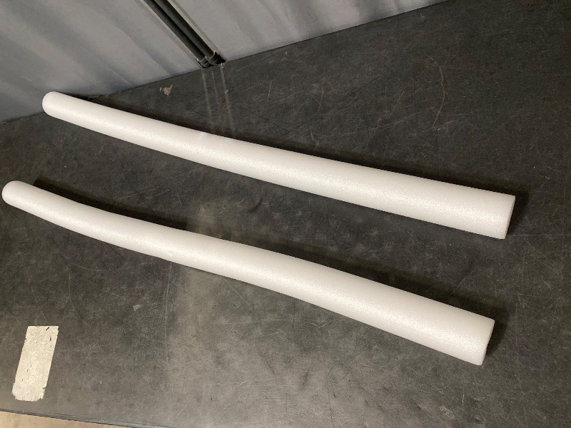 Photo 1 of 2 Pack Jumbo Pool Noodles Floating Pool Noodles Foam Tube Large Hollow Floating Training Device Swimming Craft Projects Padding Bumper(50 x 4.5 Inch,White)