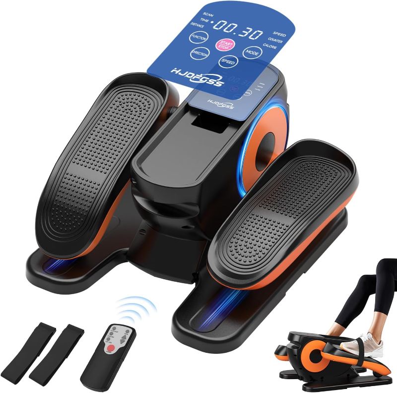 Photo 1 of Under Desk Elliptical Machine, Ellipse Leg Exerciser as Seen on Tv for Seniors Adults with 12 Adjustable Speed, Quiet & Portable Seated Pedal Exerciser with Remote Control & Non-Slip Foot Straps