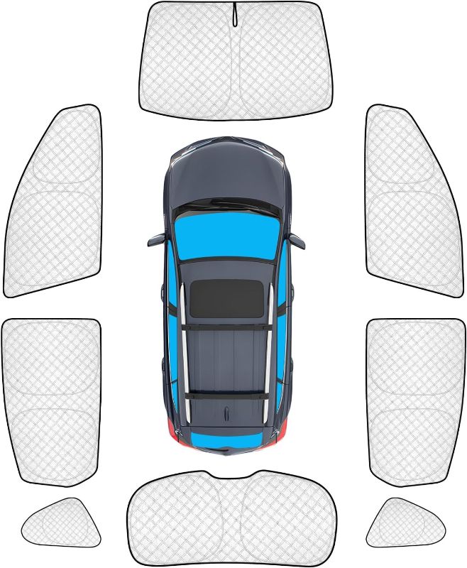 Photo 1 of 8pcs Thicken Full Window Sun Shades for Honda CR-V Accessories 2017-2022, CRV Sunshade Privacy Car Window Covers for Windshield Side Rear, UV Block and Blackout for Camping Outdoor