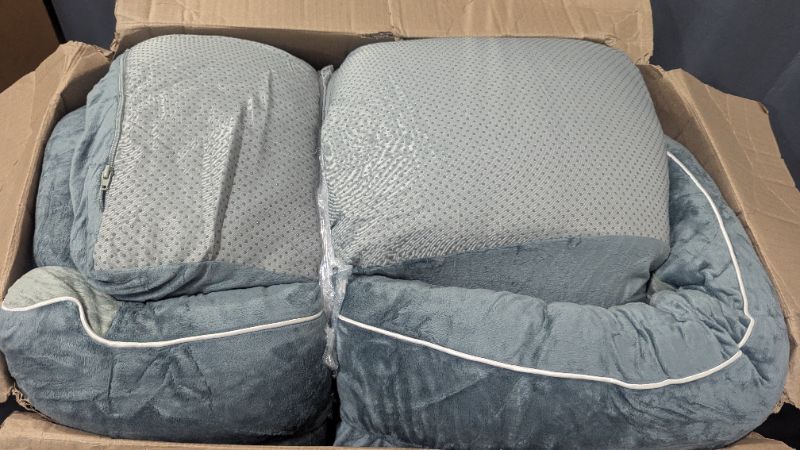 Photo 1 of Dog Bed Medium to Large Dogs - Waterproof Couch with Removable Washable Cover and Egg Crate Foam Comfort Cage Beds Zipper Non-Slip Bottom Pad Bite-Proof