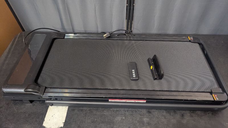 Photo 1 of Folding Walking Pad Treadmill with Handle Bar, 3.5HP Compact Portable Foldable Walking Pads Treadmill with Handles, Electric Small Treadmills for Home Office Apartment, LED Display, 400 LBS Capacity