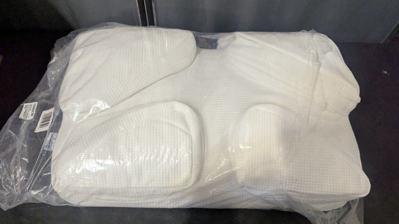 Photo 1 of Side Sleeper Pillow with Arm Hole, Upgraded Height Arm Pillow for Larger Frames, Shoulder Relief System, Premium Memory Foam, Suitable for Side, Back and Stomach Sleepers - White