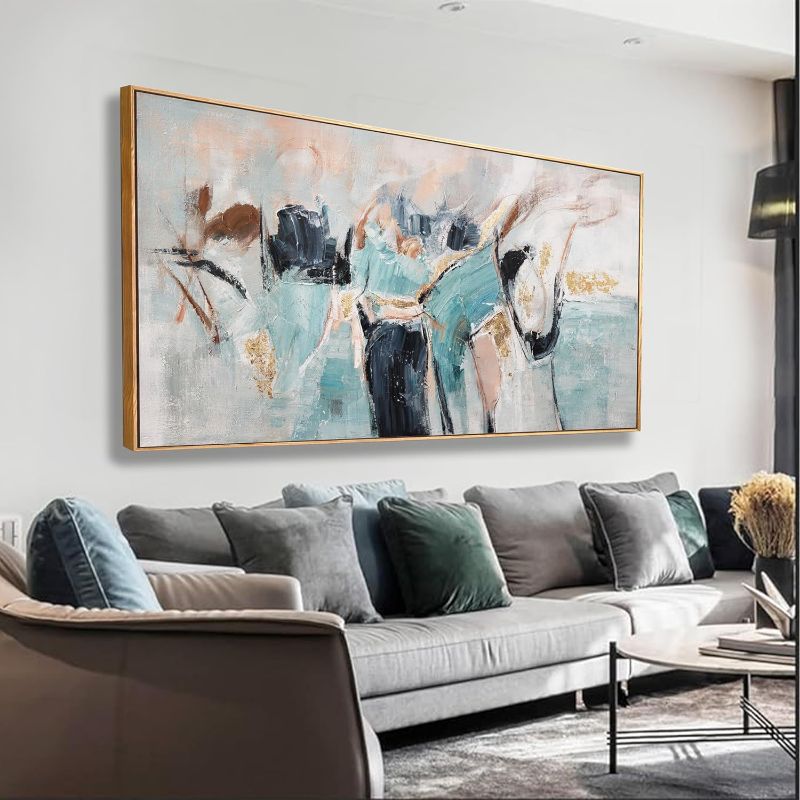 Photo 1 of Dimpaga Abstract Wall Art Framed Ready To Hang Home Decor Artwork Wall Art Colorful Fantasy Graffiti Prints Canvas Painting For Living Room Bedroom Office Apartment Decoration 24"X48"