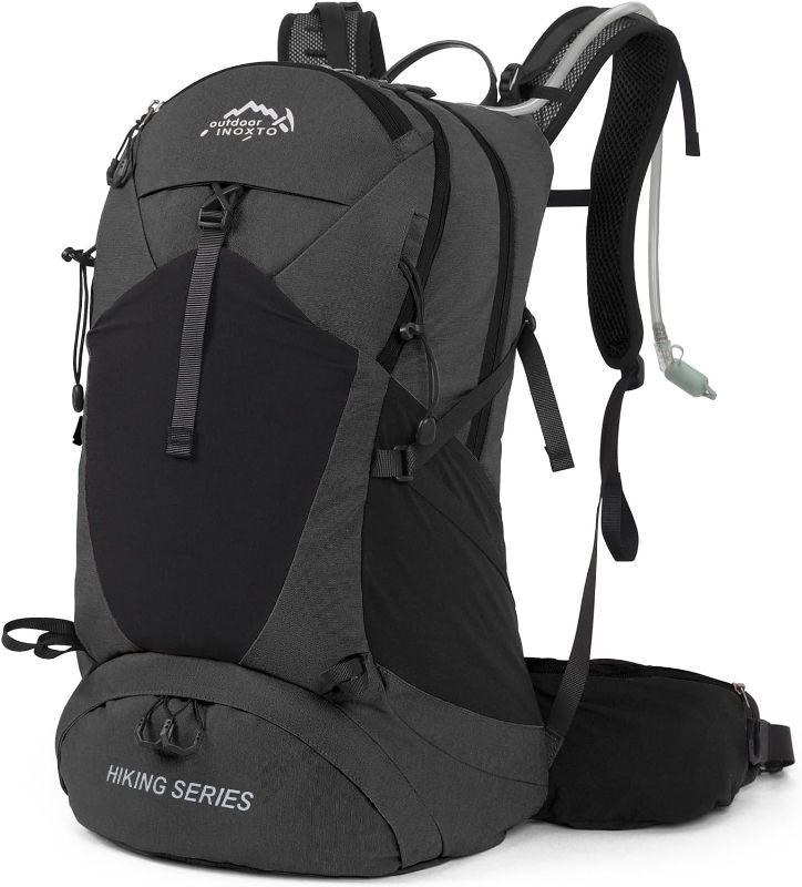 Photo 1 of Hiking Backpack, Waterproof Hiking Daypack with 3L Water Bladder and Rain Cover, Lightweight Travel Camping Backpack for Men Women (Black)