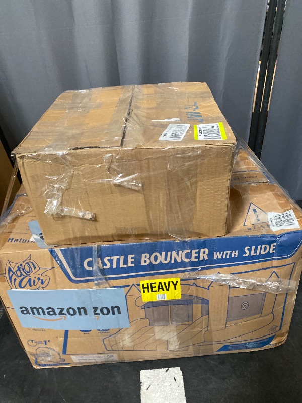 Photo 1 of ACTION AIR [Updated Version] Bounce House, Inflatable Bouncer with Air Blower, Jumping Castle with Slide, Family Backyard Bouncy Castle, Durable Sewn with Extra Thick Material, Idea for Kids