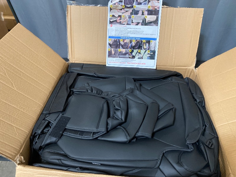 Photo 1 of Custom Fit RAV4 Car Seat Covers Fit for 2019 2020 2021 2022 2023 2024 2025 Toyota RAV4 LE Limited XLE Premium with Waterproof Faux Leather (LU01-XLE, Black)