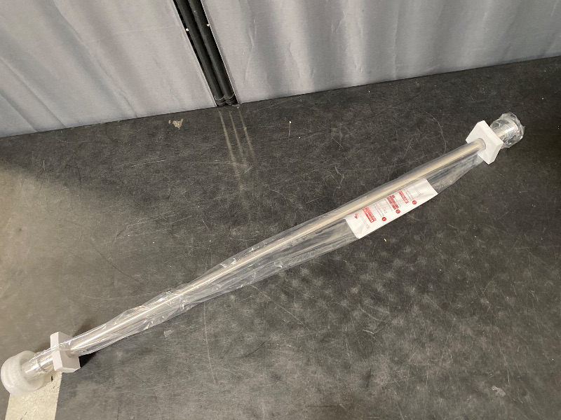 Photo 1 of BRIOFOX Industrial Shower Curtain Rod - Never Rust Non-Slip 43-72 Inch 304 Stainless Steel, Chrome