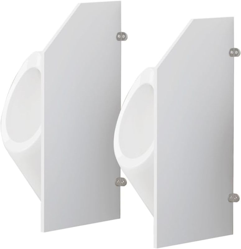 Photo 1 of Public Toilet Partition for Men's Durable Wall-Mounted Men's Urinal Privacy Screen - Public Toilet Partition for Kindergartens, school?Shopping Malls, and Public Places 35.43x15.74x0.63 inch 2PCS