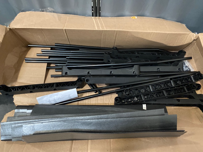 Photo 1 of ITEM IS MISSING PARTS, UNSURE WHAT PARTS ARE MISSING ---------------------------------------Clothes Rack, Portable Closet, 44.9 Inch Large Capacity Wardrobe Closet, Clothes Storage Organizer with Shelves and 2 Hanging Rods, Easy to Assembly, Black