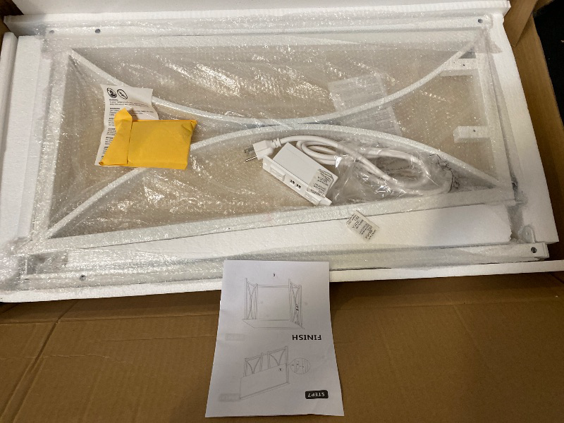 Photo 1 of Folding Table, 31.5" Small Desk for Bedroom with Power Outlet, Space Saving Foldable Computer Desk for Home Office, Easy Assembly, Beige