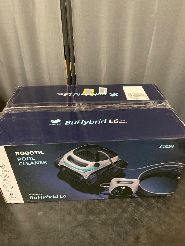 Photo 1 of Bubot 300P Robotic Pool Cleaner, Cordless Pool Vacuum with Industry Leading Suction Power, Bluehole Tech, DirtLock Tech, Smart Sensor for Above-Ground Flat Pools up to 850 Sq.Ft, Silver