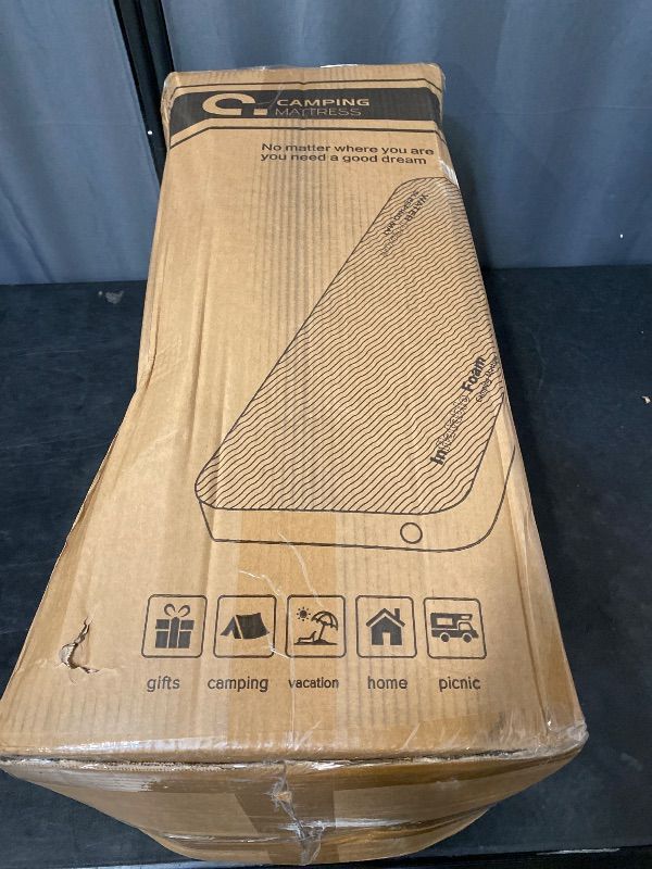 Photo 1 of Self Inflating Camping Sleeping Pad, 4" Ultra-Thick Memory Foam Camping Air Mattress Pad with Built-in Electric Pump, 9.5 R-Value Insulated Sleeping Bag Mat Pads for Car Travel Tent Cot