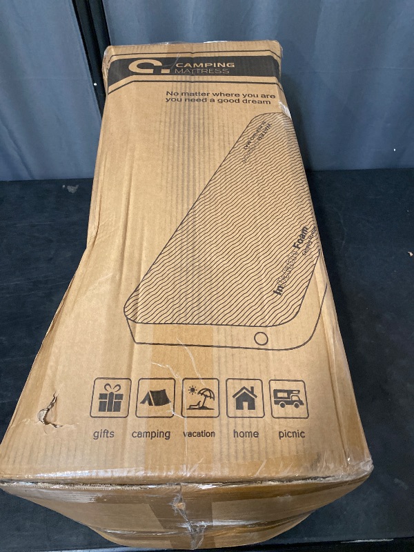 Photo 1 of Self Inflating Camping Sleeping Pad, 4" Ultra-Thick Memory Foam Camping Air Mattress Pad with Built-in Electric Pump, 9.5 R-Value Insulated Sleeping Bag Mat Pads for Car Travel Tent Cot