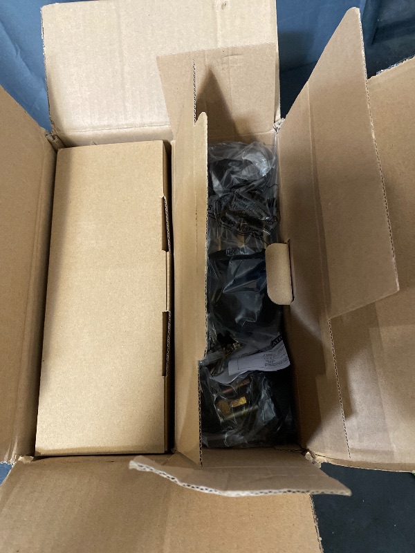 Photo 1 of 4 Sets Entry Door Knob and Single Cylinder Deadbolt Combo Set, Keyed Alike Round Ball Matte Black Exterior Door Knobs with Lock and Keys for Entrance and Front Door