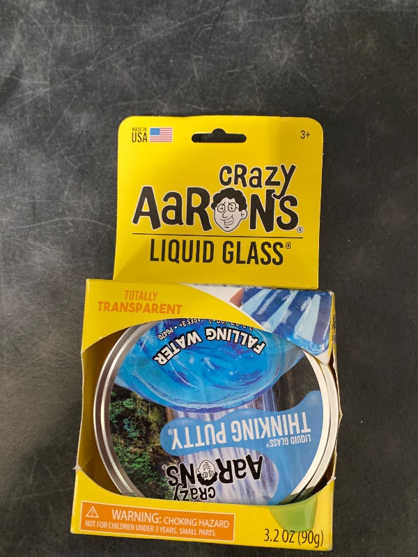 Photo 1 of Crazy Aaron's Transparent Thinking Putty - 4" Falling Water Liquid Glass See Through Putty Tin - 90 Grams, Never Dries Out - Made in USA