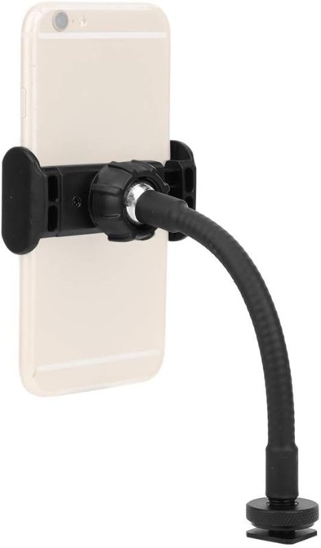 Photo 1 of Hose Phone Holder Portable Hose Phone Clip Smartphone Live Broadcast Clamp Holder Ring Light Phone Stand Mobile Phone Live Support 1/4in Screw Hole